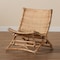 Baxton Studio Herrara Modern Bohemian Natural Brown Antique Rattan Foldable Lounge Chair 219-12705-ZORO - alternate 4